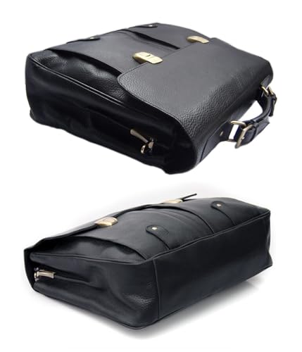 88JUNYh Leather Briefcase for Women Briefcase Men Business Bag Male Portfolio Case 15.6" Laptop Bag Office Tote Handbag