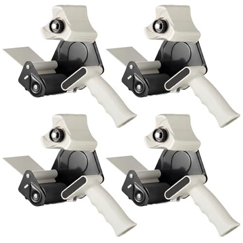 WILLBOND 3 Inch Wide Tape Gun, 4 Pack, Black