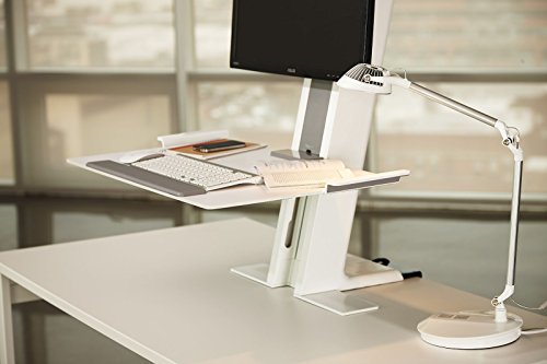 Humanscale Element Vision LED Light: Element Desktop Base - Arctic White (high Gloss)