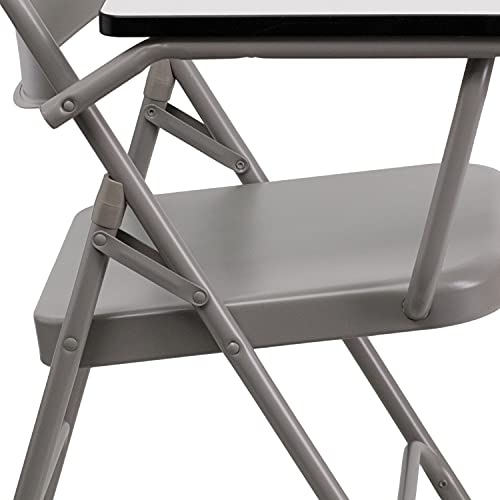Flash Furniture Ralph Premium Steel Folding Chair with Right Handed Tablet Arm