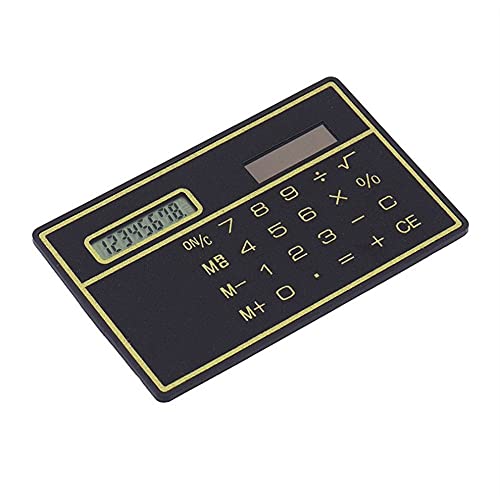 NSUQOA 8 Digit Thin Solar Power Calculator with Touch Screen Credit Card Design Portable Mini for Business School(E)