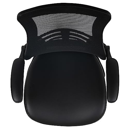 EMMA + OLIVER Mid-Back Black Mesh Drafting Chair