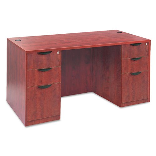 Alera - Valencia Series Straight Front Desk Shell, 59-1/8 x 29-1/2 x 29-1/2, Med Cherry VA21-6030MC (DMi EA
