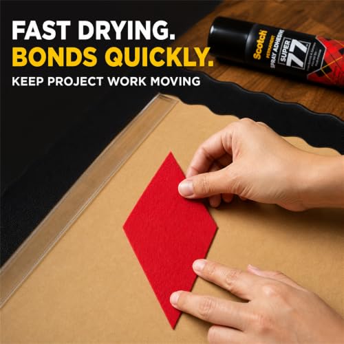 Scotch Super 77 Spray Adhesive, 10.75 Oz, 12 Pack