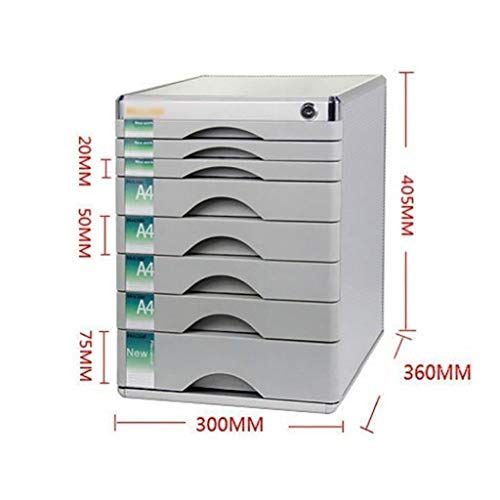 noxozoqm Flat File Cabinet, 8-Layer File Storage Cabinet, with Lock and Index Label, File Classification Management, for Office Supplies Storage