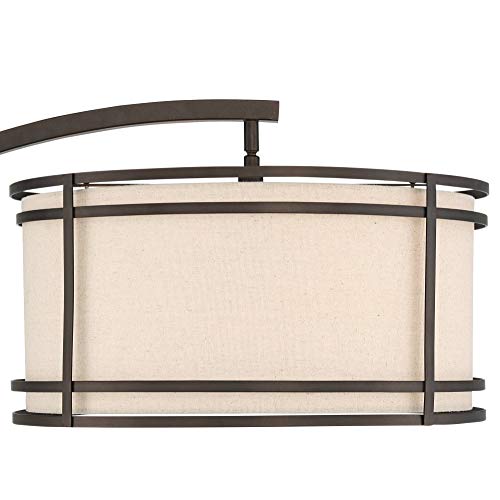 Gentry 71 1/2" Tall Bronze 2-Light Downbridge Arc Floor Lamp