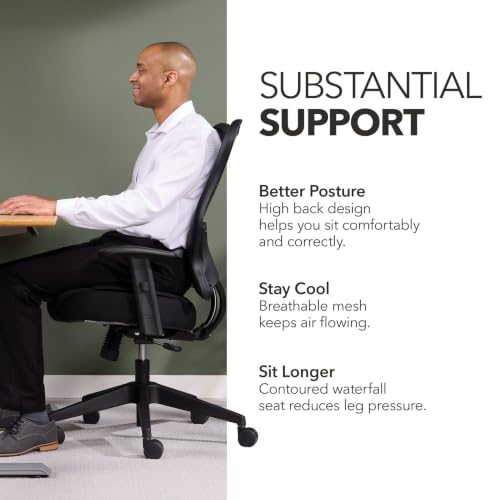 HON Wave Ergonomic Office Chair, Lumbar Support, Desk Chair, Black