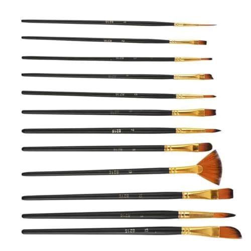 HBJWOV Multifunctional Watercolour Short Wooden Stick Brush Art Tools Nylon Material
