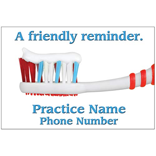 Appointment Reminder Postcards for Dentists. Customize Card Front and Back with Practice Info. 4"x6" Card, Full Color Front with Premium High Gloss UV Coating, Premium 16 Pt. Card Stock (1000)