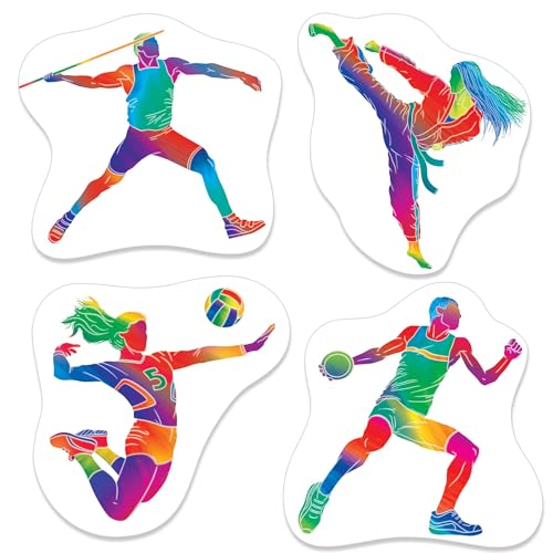 Summer Sports Cutout Wall Decorations - 12.5" - Multicolor - Pack of 12