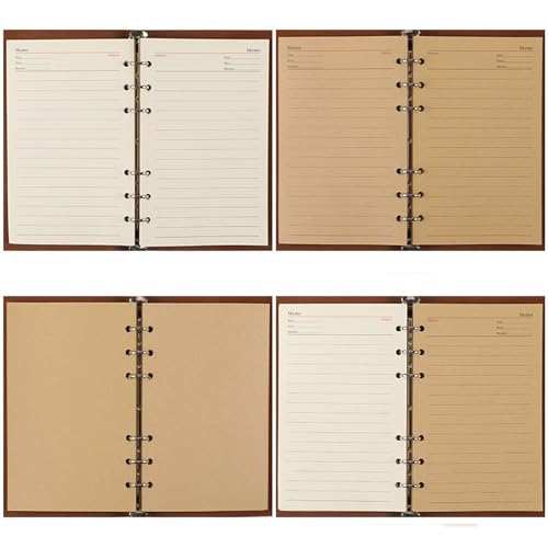 Zxarunas us School Supplies Leather Loose-Leaf Notebook Bandage Maple Leaf Book Portable Account Book Diary Notebook Suitable for Travel Records Office Office Gifts