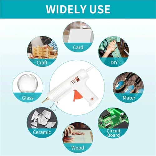Hot Glue Gun, 120W Hot Melt Glue Gun Smart Adjustable Temperature Copper Nozzle Heater Muzzle Diameter 11mm Craft Repair Tool,Cordless hot Glue Gun