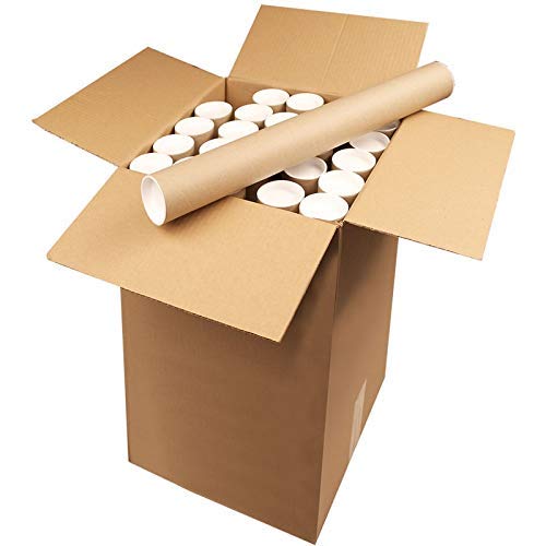 ProLine 5 x 24", .125" thick Kraft Heavy-Duty Mailing Shipping tubes with End Caps (1)