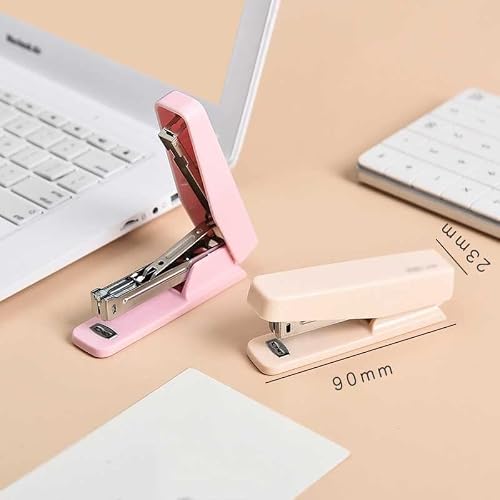 OEKFVCHVZ Solid Color Portable Mini Stapler Set with 1000 Staples Stationery Office Binding Tools
