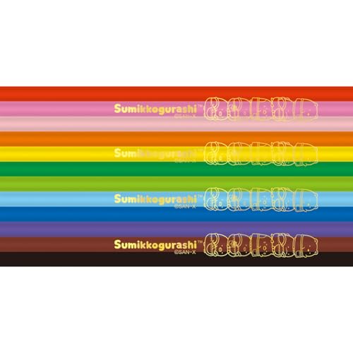 San-X PH18502 Sumikko Gurashi Colored Pencils, 12 Colors, B Pattern