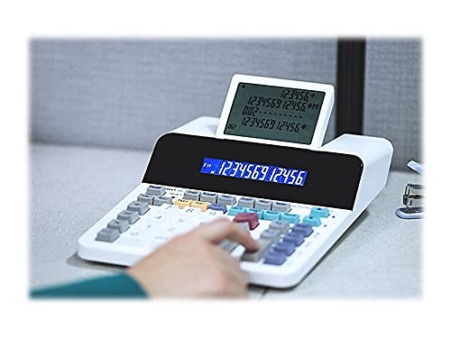 Sharp Paperless Printing Desk Calculator, White (EL-1901)