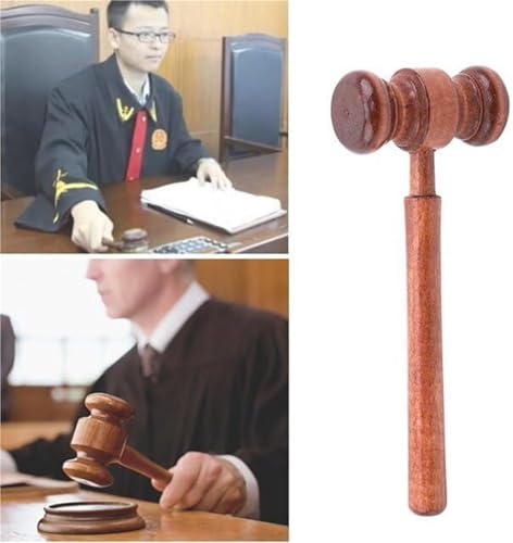 Brown Handmade Wooden Vintage Judge Gavel, Auction Gavels Props Clothing Accessories & Office Desk Decor Auction Hammer