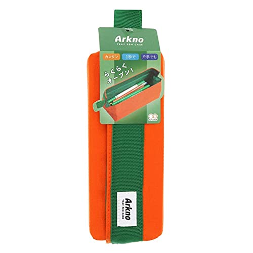 SUN-STAR Pen Case Arkno Large Capacity Pencil Holder Portable Pencil Pouch Orange S1419935
