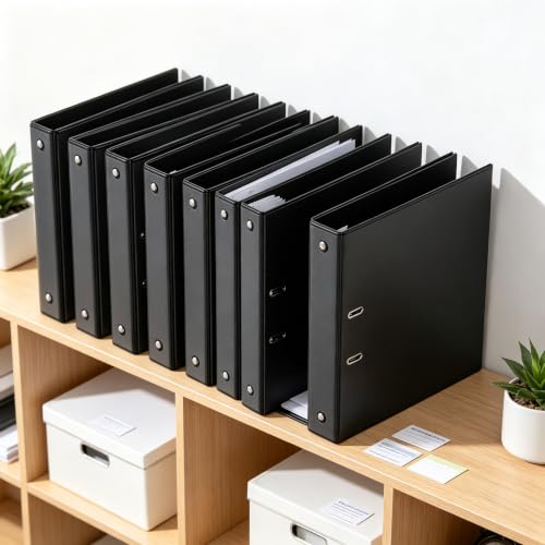 1 Inch Binders 3 Ring 10 Pack Bulk, PVC-Free Clear View 1" Binders