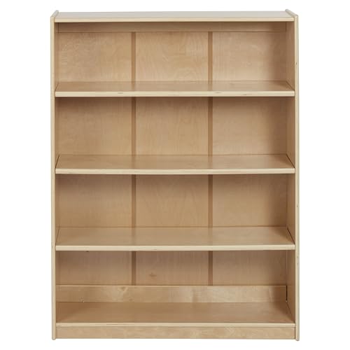 Back2School Express 4-Shelf Adjustable Bookshelf, 48in H, Natural
