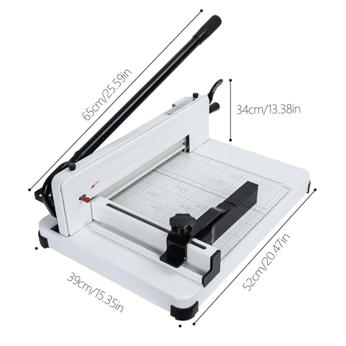 Paper Cutter,Paper Cutter Slider,Guillotine Paper Cutter,15 inch Wrapping Paper Cutter,Guillotine Paper Cutters and Trimmers Cards Leather with Metal Base for Office Home School,Solid Steel