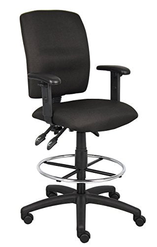 Nicer Interior Multi-Function Fabric Drafting Chair, Adjustable Arms