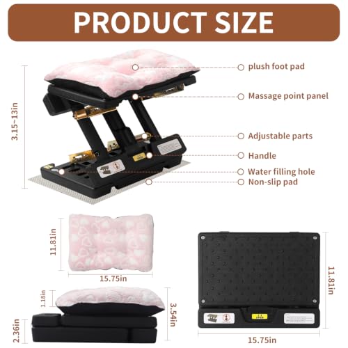 Foot Rest for Under Desk at Work, Detachable Soft Cushion pad, Adjustable