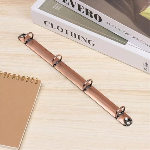 A6 Binder Rings 10pcs Metal Loose-Leaf File Folder Ring Binder Notebook Binding Hoops Clip for Notebook(A7-Silver)