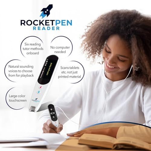 Rocket Pen Reading Tutor- Six Decoding Aids, Scans Any Surface