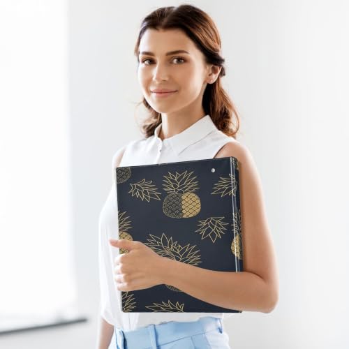 Xpdkjwd Pineapple Theme 3 Ring Binder Can Hold 200 Letter Size Binders, Suitable for Home, Office, Dormitory, 2Pcs