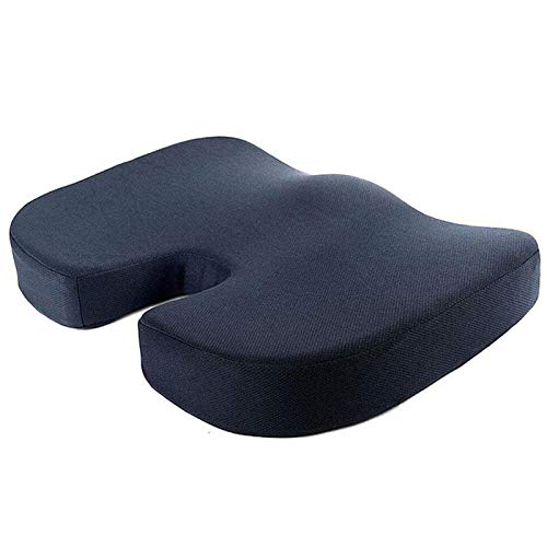 Yuidaaavzz Memory Office Chair Cushion Tail Vertebra Breathable Beautiful Hip Seat Relief Back Sciatica Pain Blue