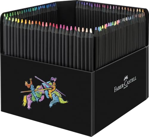Faber-Castell Black Edition Colored Pencils, 100 Count, Storage Sleeve