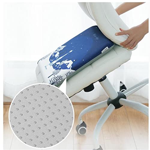 UOHLCX Chair Cushion Office Seat Back Lumbar Support Set