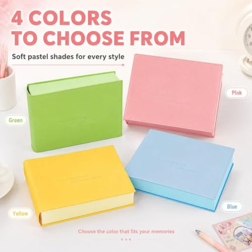 narauti Thickened Color Brick Notebook, A5 720 Hardcover Journal with PU Leather Cover, Solid Pages, Thick Paper, Ribbon Bookmark, Cute Diary Planner for School Office Study Travel Gift (#01)