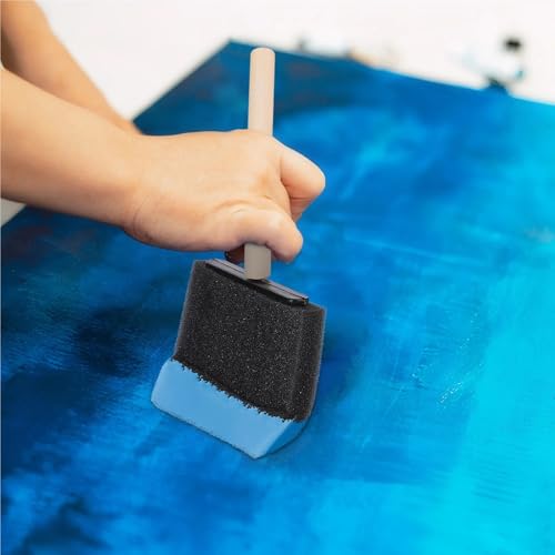 Foam Brushes for Painting 40 Pcs Sponge Brushes - Portable Painting Tools Set Perfect for DIY Craft Drawing Supplies & Art Kits