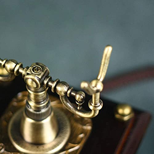 Classic European Retro Landline Telephone Phone Home Retro Engraving Jinhua Button Dial with Display Landline Phone (Color : A)