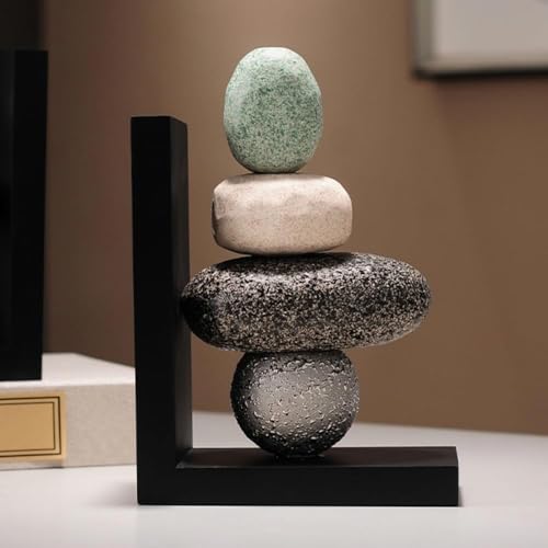 Book Organizer Heavy Duty Ceramic Book Ends, Stopper for Shelves, Unique Aesthetic Design Decorative Bookends