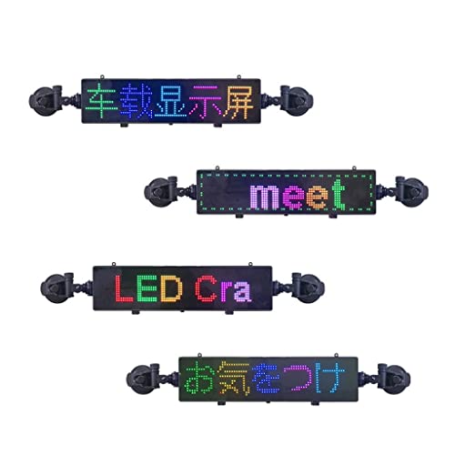 MekUk LED Sign Board Scrolling Message Led Sign Programmable Message Display Board for Advertising Car Rear Window LED Car Screen for Store, Car, Business, Promotion