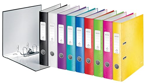 Leitz 10060054 A4 Lever Arch File, 50 mm Spine Width, Wow Range, Green