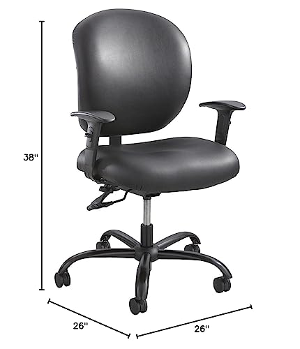 Safco Alday 24/7 Task Chair, Black Vinyl