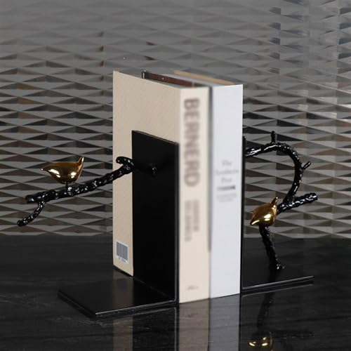 CAOJLjiaxiang-2012 Bookends Home Decorative Birds and Books Vintage Design Resin Bookshelf Bookends Bookend Supports Home and Office Shelf Table Decor Book Ends