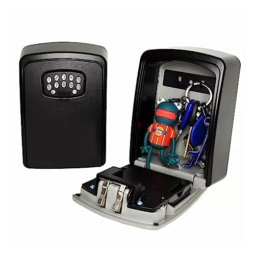 HGIYA Key Lock Box Safe Storage Waterproof Organizer Secret Cabinet Outdoor Wall Mounted Large Capacity Smart Home Security Zinc Alloy Intelligent APP Password Electronic