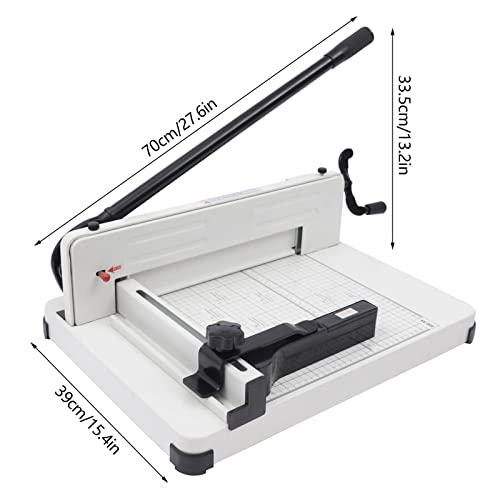 Manual Paper Cutter, 12 Inch A4 to B7 Metal Base Paper Trimmer Manual Guillotine Paper Cutter Heavy Duty Metal Base for Office Equipment