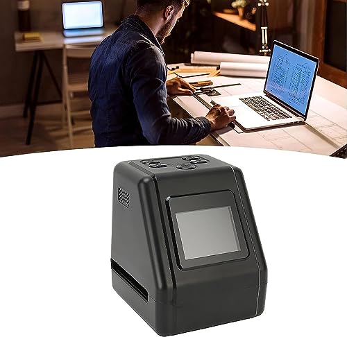 Slide Negative Scanner, with 2 in LCD Screen, Converts 135 110 126 and Super 8 Films, Slides, Negatives to Digital JPG Photos, Adjustable Brightness and Color