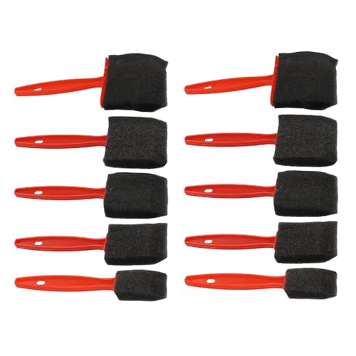 Foam Brushes for Painting 10 Set/50 Pcs Art Foam Brush Sets - Big & Small Size Paint Brushes for Color Wash Tasks