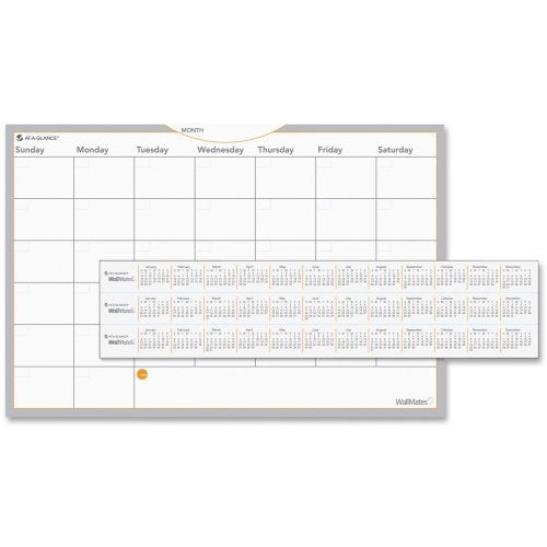 AT-A-GLANCE AW602028 WallMates Self-Adhesive Dry Erase Monthly Planning Surface, 36 x 24
