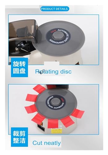 Automatic Tape Dispenser, Automatic Tape Cutting Machine, Paper Dispenser Adhesive Cutter Packaging Machine, Tapes Slitting Machine 60mm Width Tools,Office,Warehouse,Retail Store