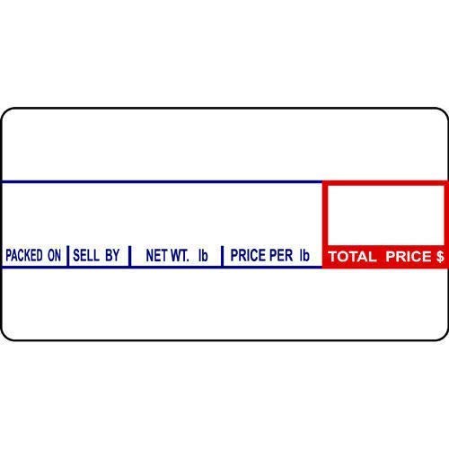 Aquos CAS Scale Labels Roll – White Label Roll for CAS Scales | Thermal Printer Stickers | Self Stick Deli Scale Labels for Food & Meat Packaging (36 Rolls, 8000)