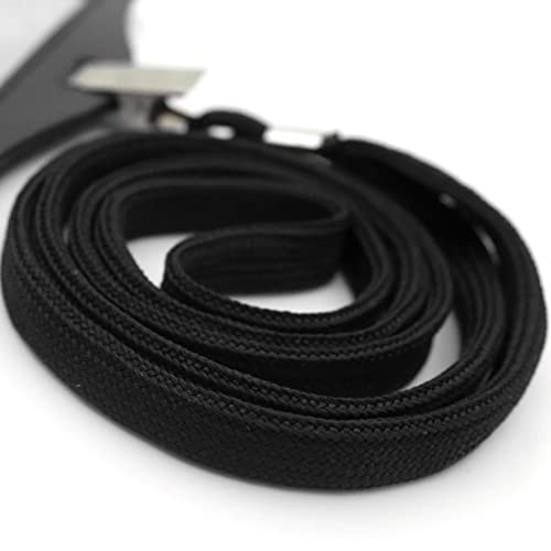 Ollain Badge Lanyards Neck Bulk Cruise Lanyards Black Lanyard with Clip for ID Card Name Tags Badge Holders (Black, 100 Pack)
