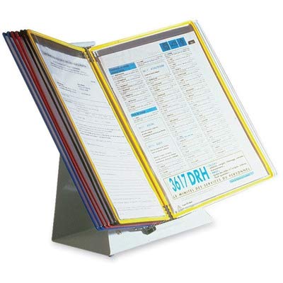 Tarifold Desktop Reference Display System, 10 Pockets, Expandable, Assorted